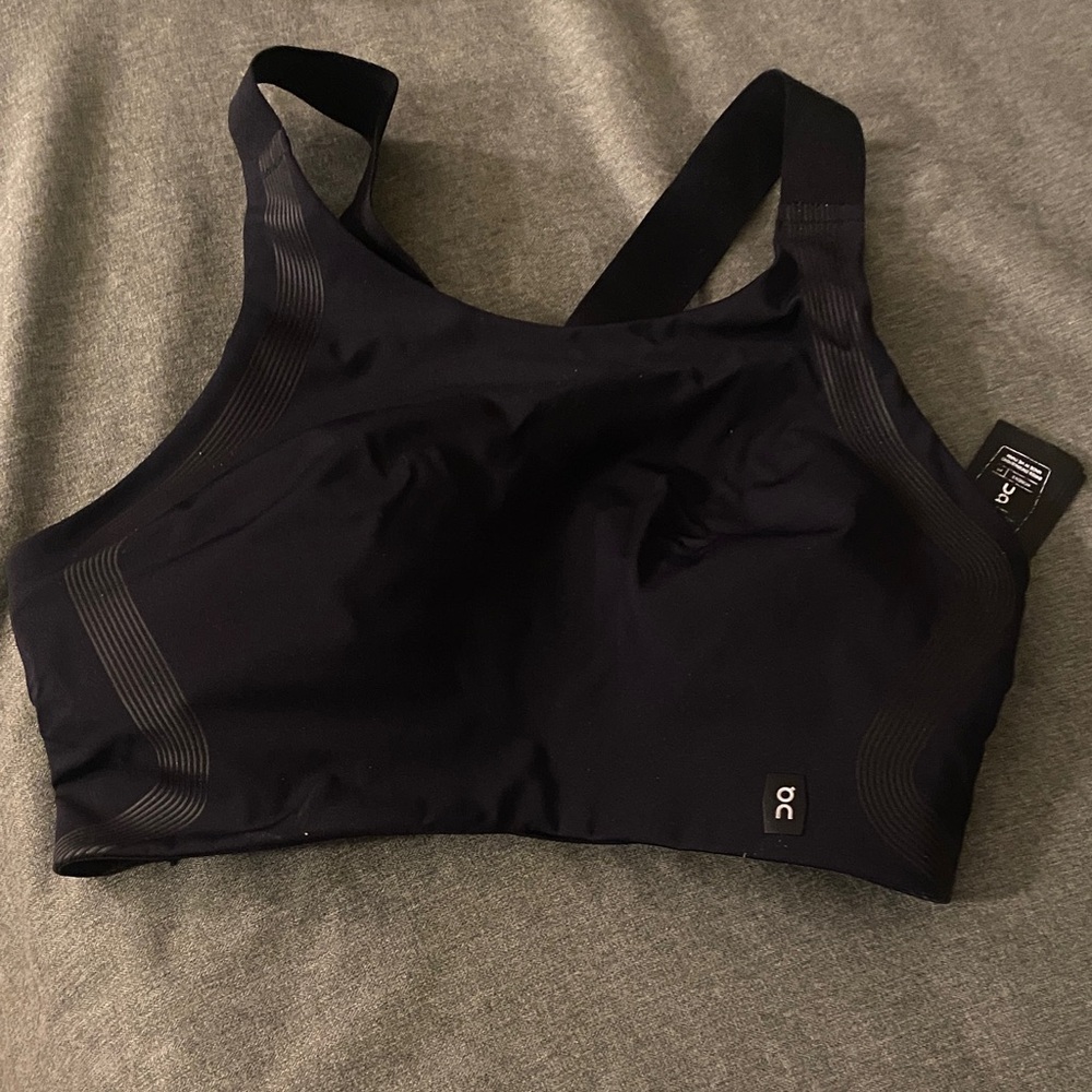 On Running Midnight Black Sports Bra